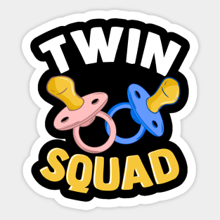 Cute & Funny Twin Squad Twinning Baby Pacifiers Sticker